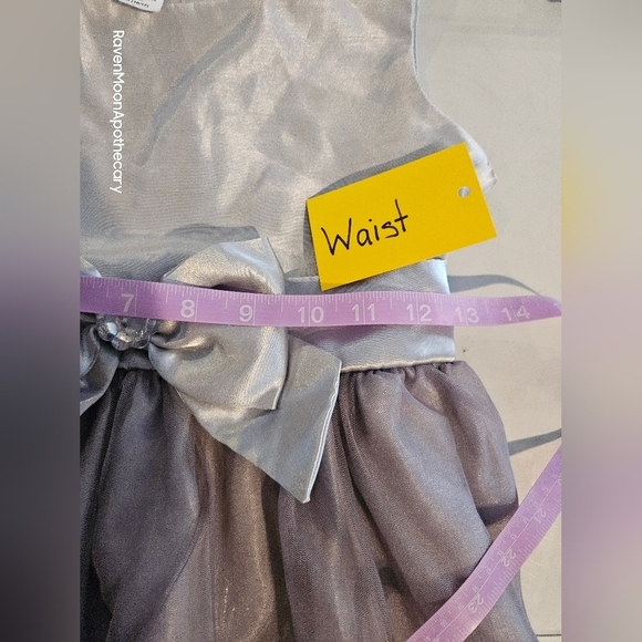 Hoilday Editions Girls Sliver Dress large 10/12 - Picture 11 of 14